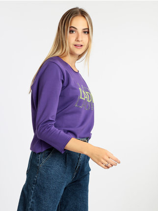 Damen-Sweatshirt mit Rundhalsausschnitt und Nieten