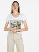 Damen-T-Shirt aus Baumwolle mit Aufdruck
