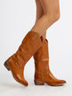 Damenstiefel aus texanischem Leder mit Nieten