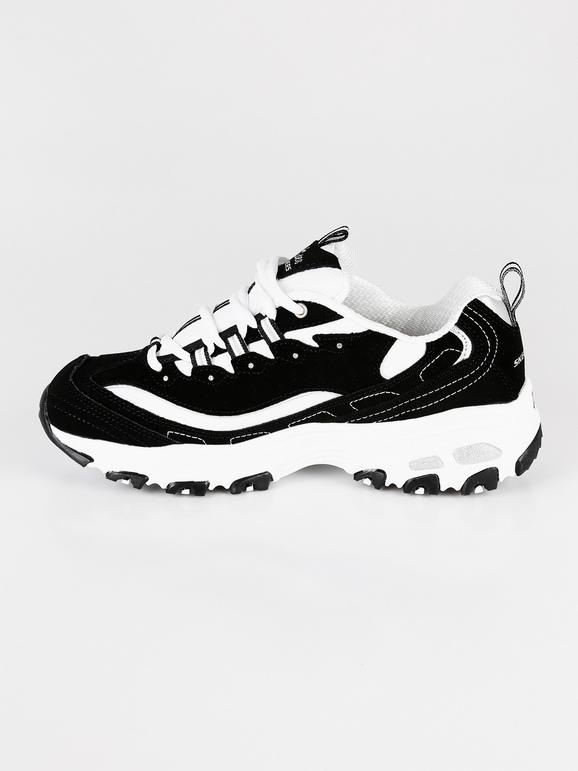 D'lite Black and white sports shoes