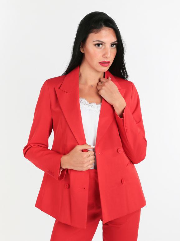 Double-breasted blazer with buttons for women