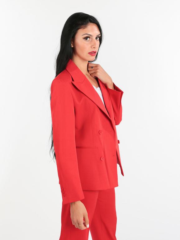 Double-breasted blazer with buttons for women