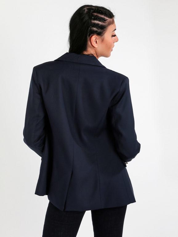 Double-breasted short blazer