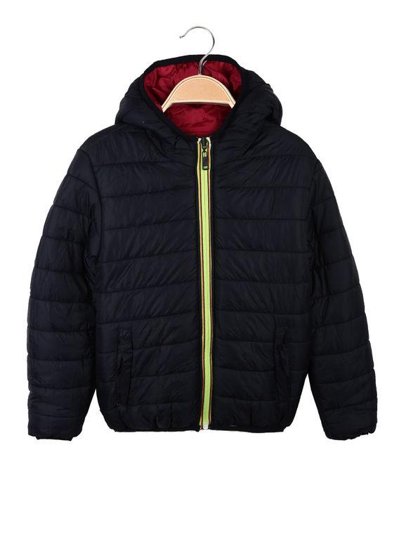Double-face jacket with hood for kids