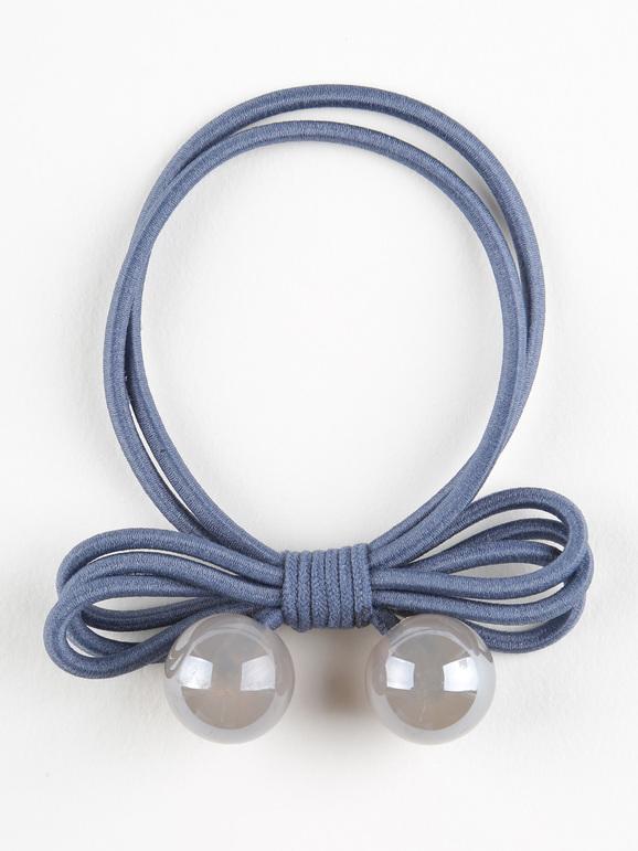 Double hair elastic with pearls