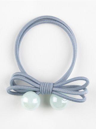 Double hair elastic with pearls