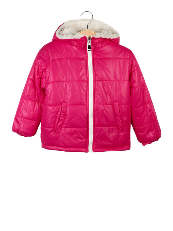 Doubleface girl's down jacket