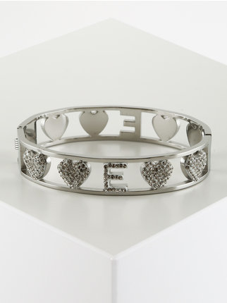 "E" initial rigid bracelet