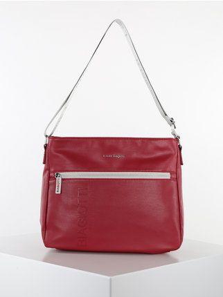 Eco-leather bag with shoulder strap