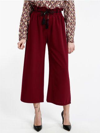 Einfarbige Culotte-Hose für Damen