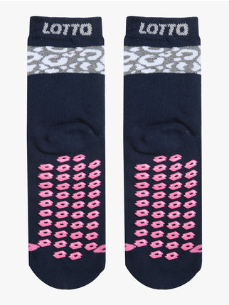 Einfarbige rutschfeste Socken für Mädchen