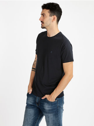 Einfarbiges T-Shirt mit kurzen Ärmeln