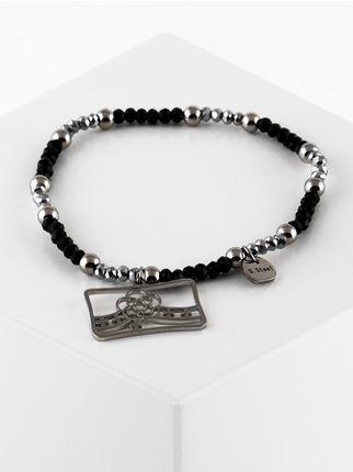 Elastic bracelet with beads