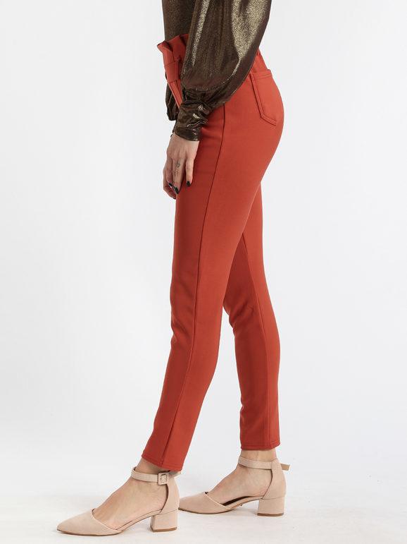 Elasticated trousers with ruffle waist