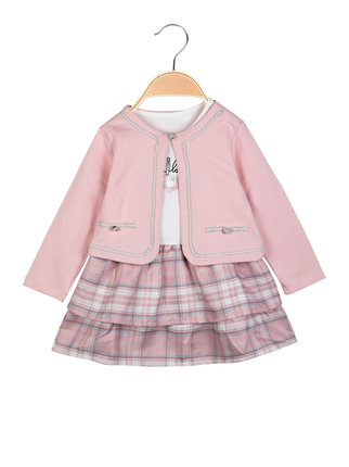 Elegant baby girl outfit with dress and jacket