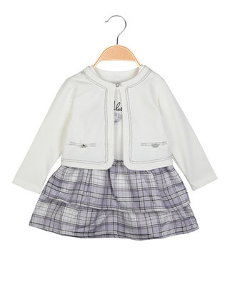 Elegant baby girl outfit with dress and jacket