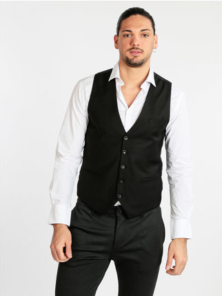 Elegant black vest for men