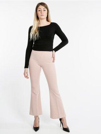 Elegant one-color flared trousers