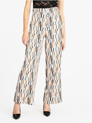 Elegant women's print trousers