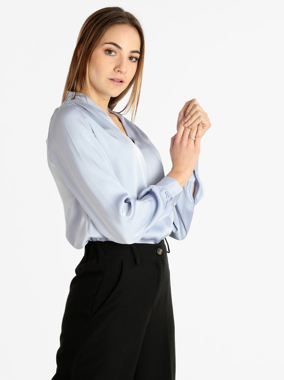 Elegant women's satin blouse
