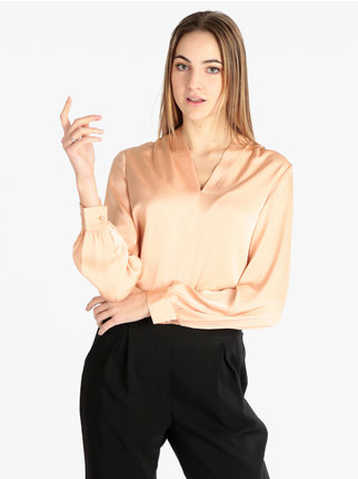 Elegant women's satin blouse