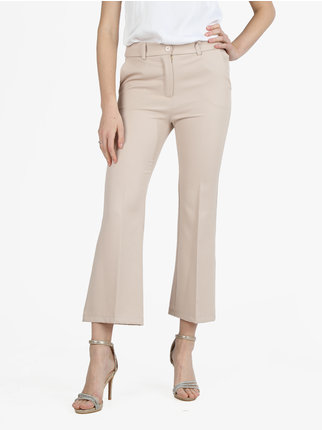 Elegant women's trousers with flared ends
