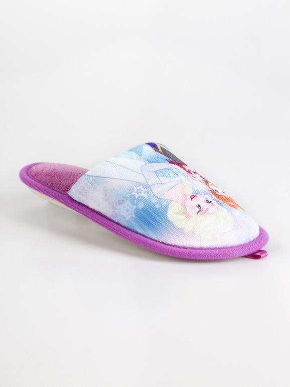 Elsa and Anna  Fuxia print slippers