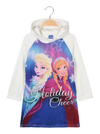 Elsa e Anna vestito felpa lunga da bimba in cotone felpato