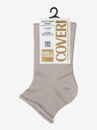 Enrico Coveri solid color short socks