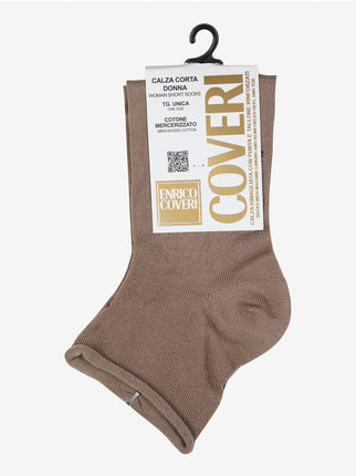 Enrico Coveri solid color short socks