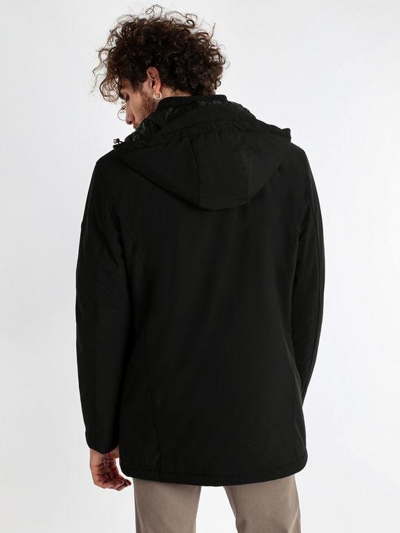 Extra stretch jacket with hood