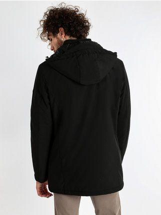 Extra stretch jacket with hood