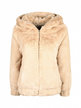 Faux fur jacket with hood