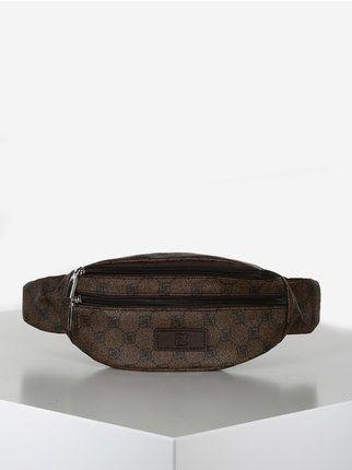 Faux leather belt bag with prints
