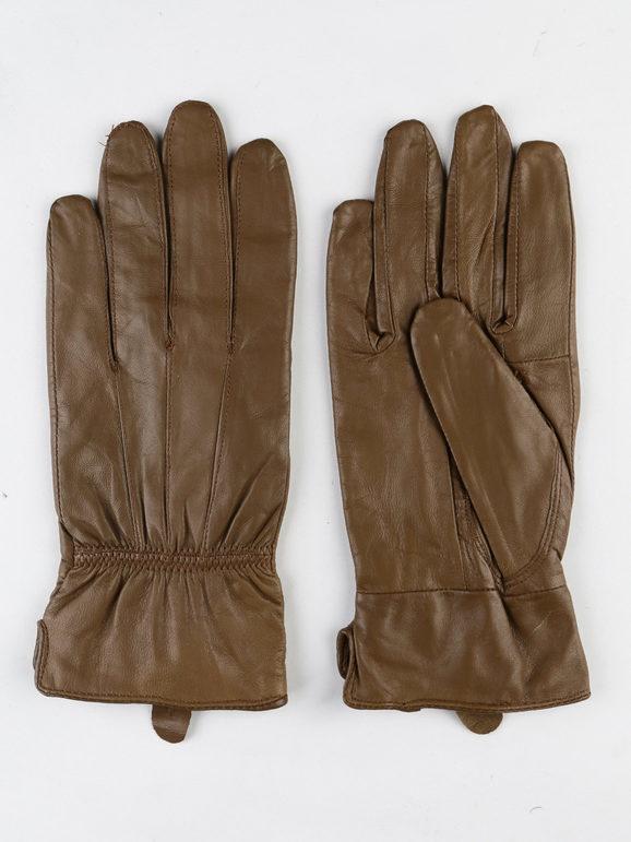 Faux leather gloves for women