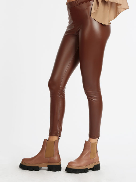Faux Leather Leggings in Camel – LURE Boutique