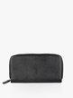 Faux leather wallet with zip