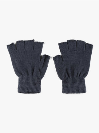Fingerless knitted gloves