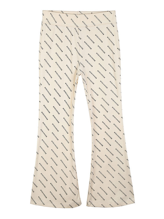 Flared trousers for girls with writing