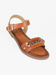 Flat sandals for women with buckle