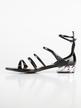 Flat sandals with ankle strap  black