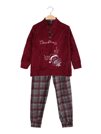 Fleece Christmas pajamas for boys