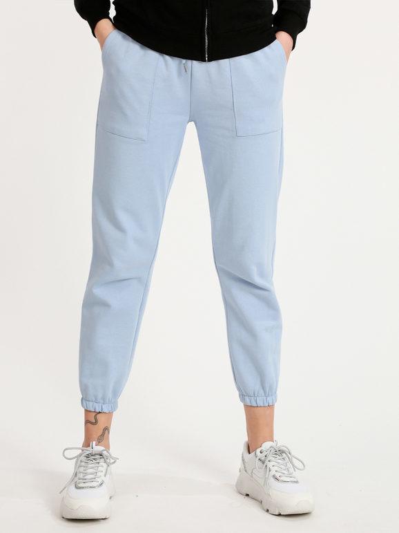 Fleece trousers with cuffs