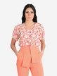 Floral blouse with short sleeves