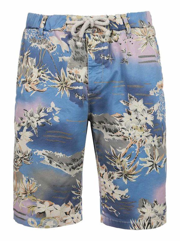 Floral cotton men's Bermuda shorts