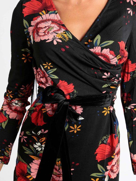 Floral crossover dress
