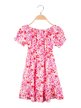 Floral girl dress with balloon sleeves