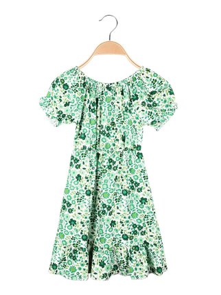 Floral girl dress with balloon sleeves