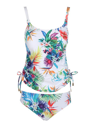 Floral women's tankini with briefs