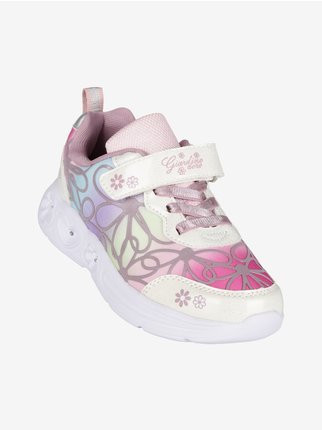 Flower girls' sneakers with lights